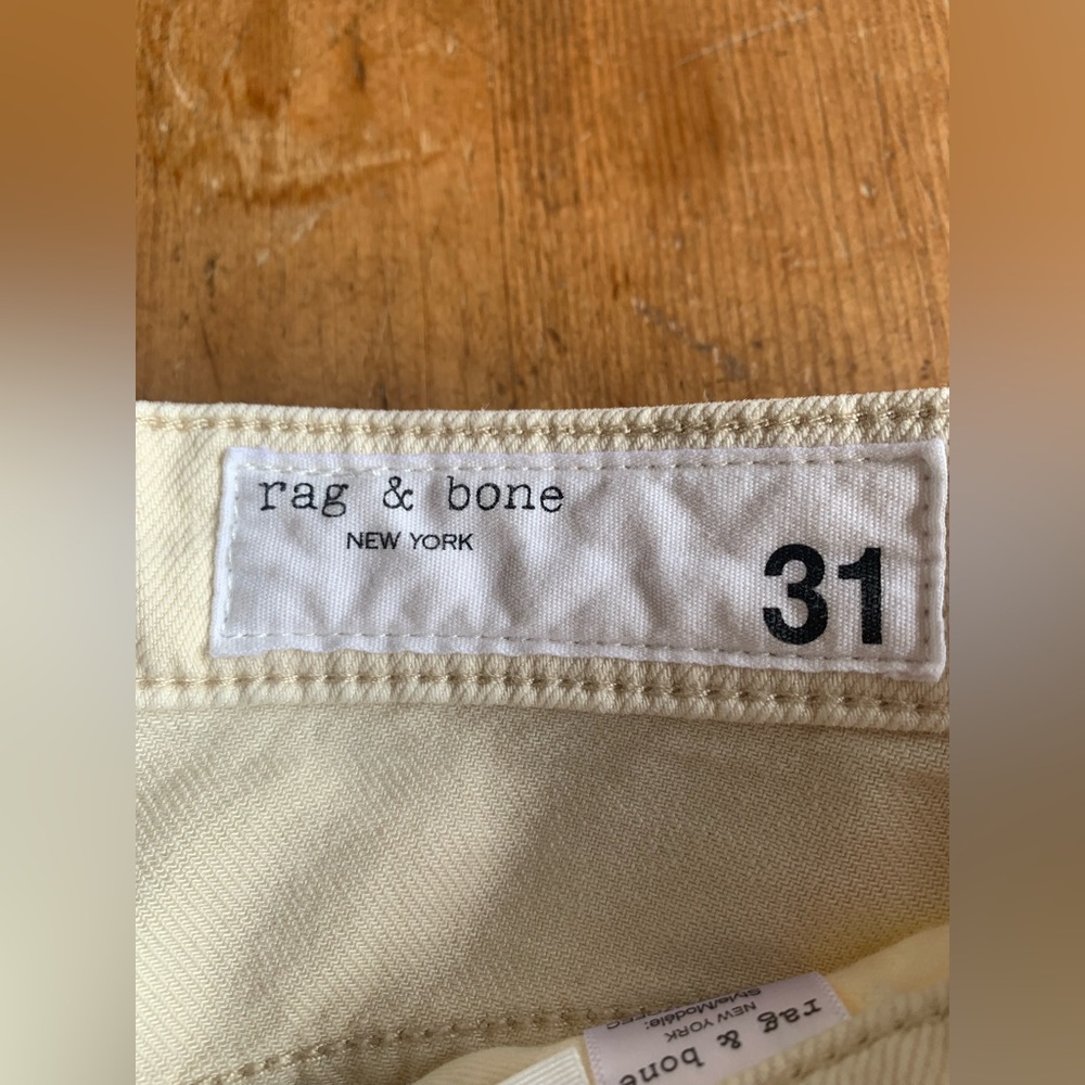 Rag & Bone Ecru Dre Low Rise Baggy Boyfriend Denim Jeans - Picture 2 of 16